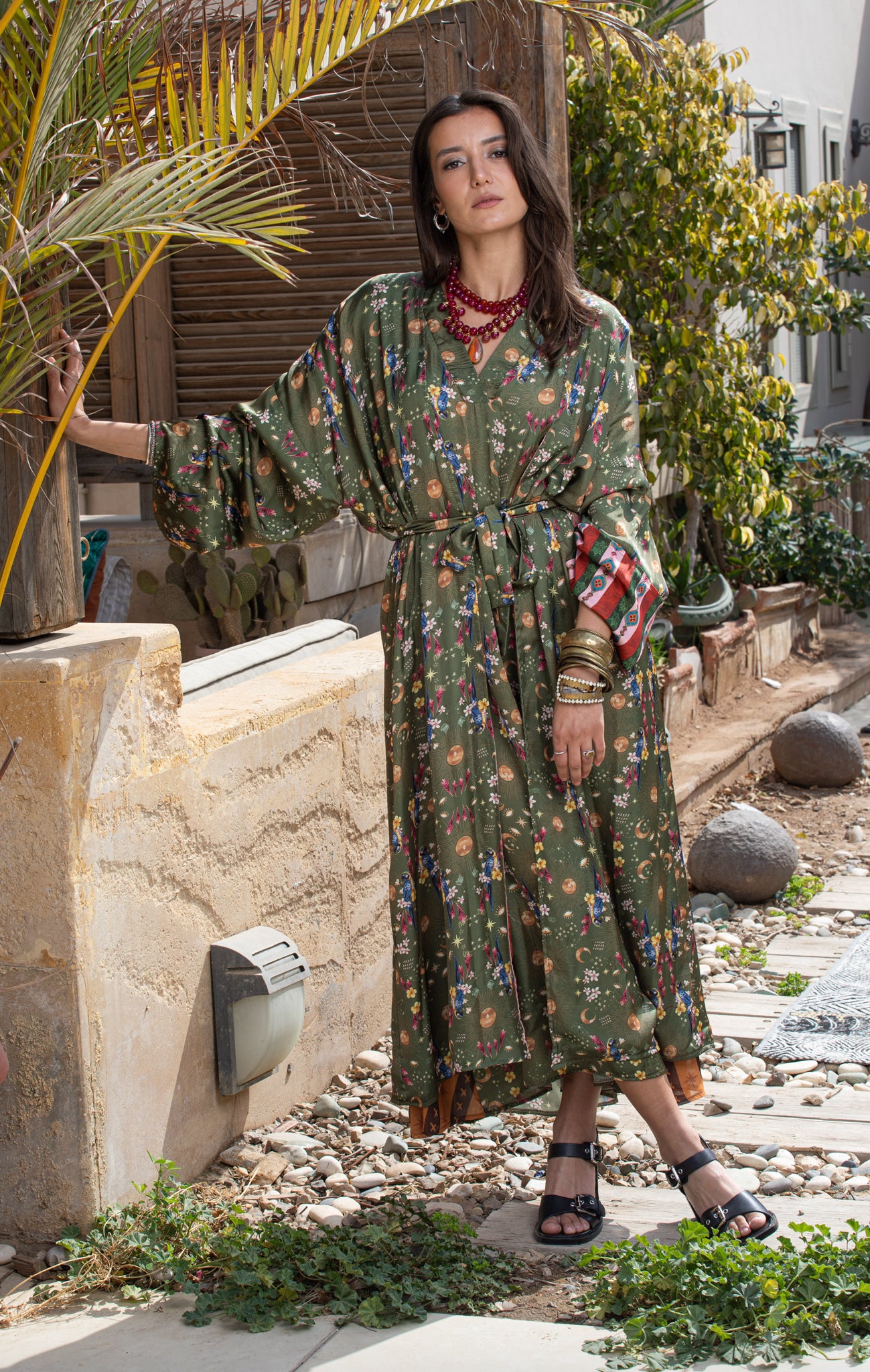 Celestial reversible kimono