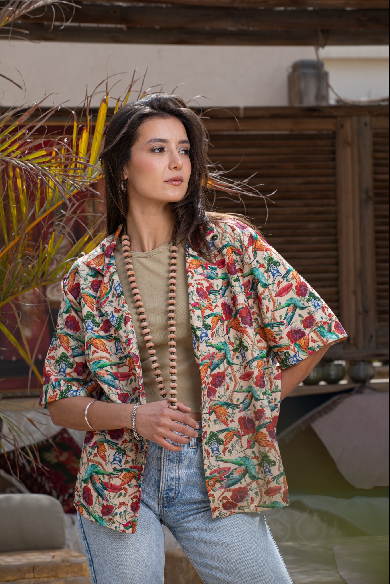 Birds Linen shirt