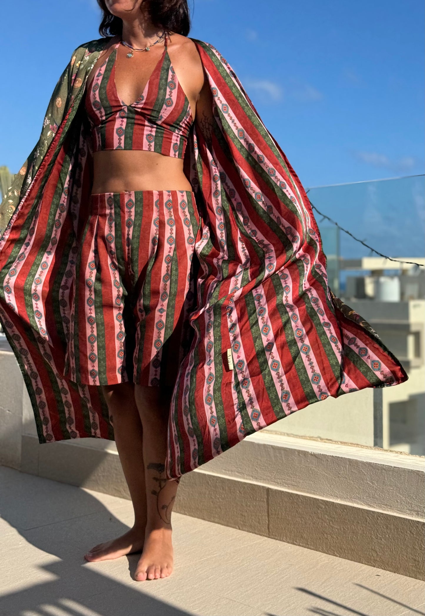 Celestial reversible kimono