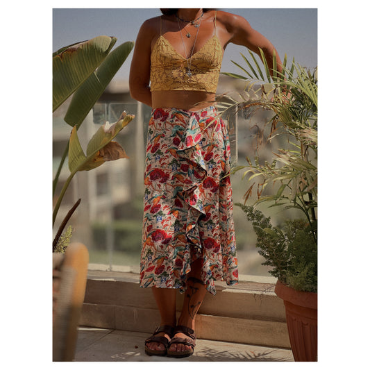 Ruffle Birds Skirt