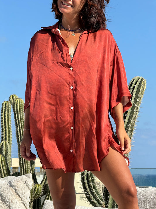Satin coverup