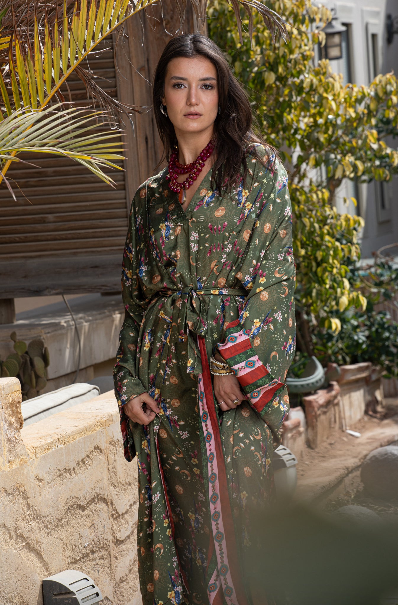 Celestial reversible kimono