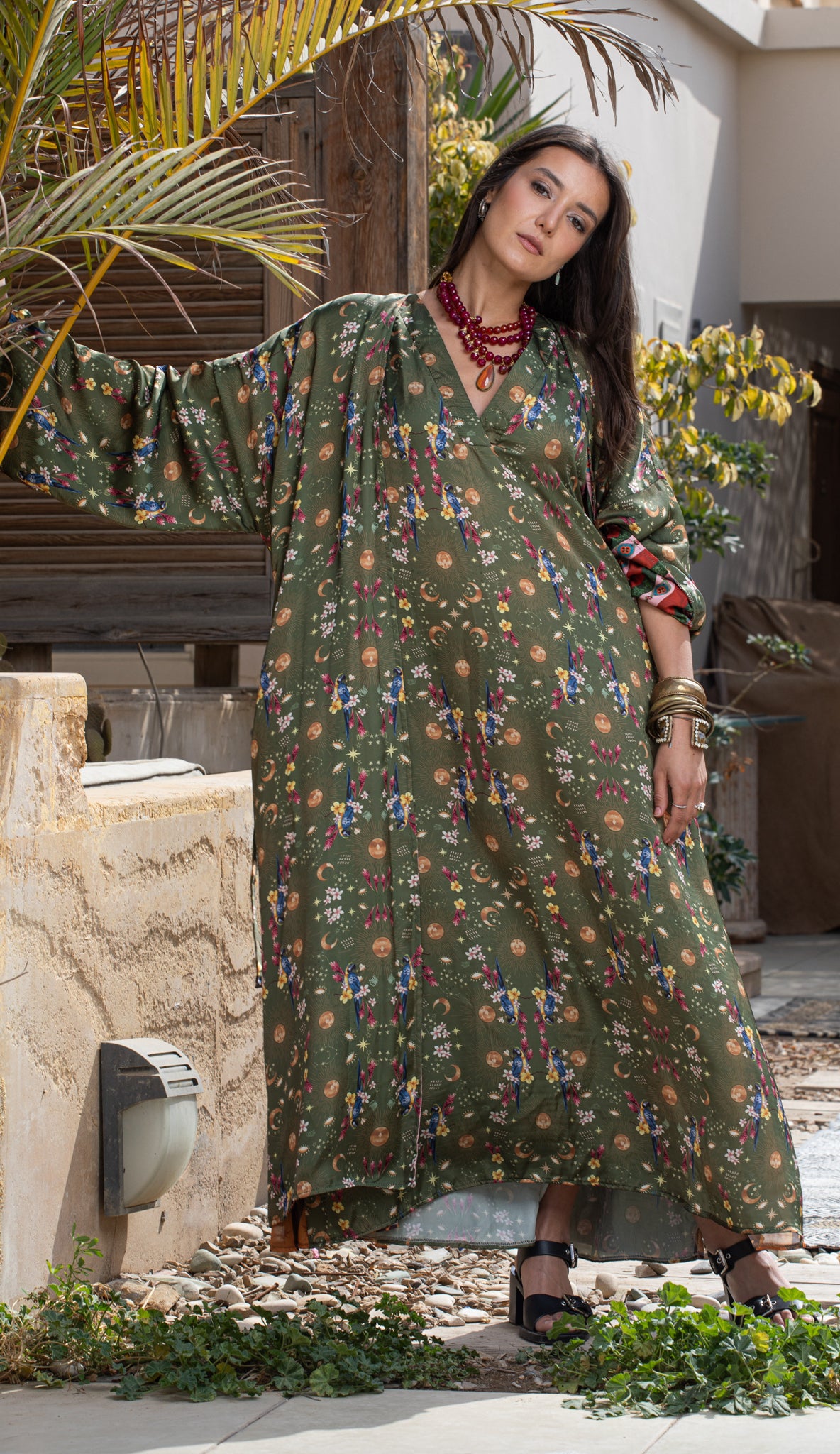 Celestial reversible kimono
