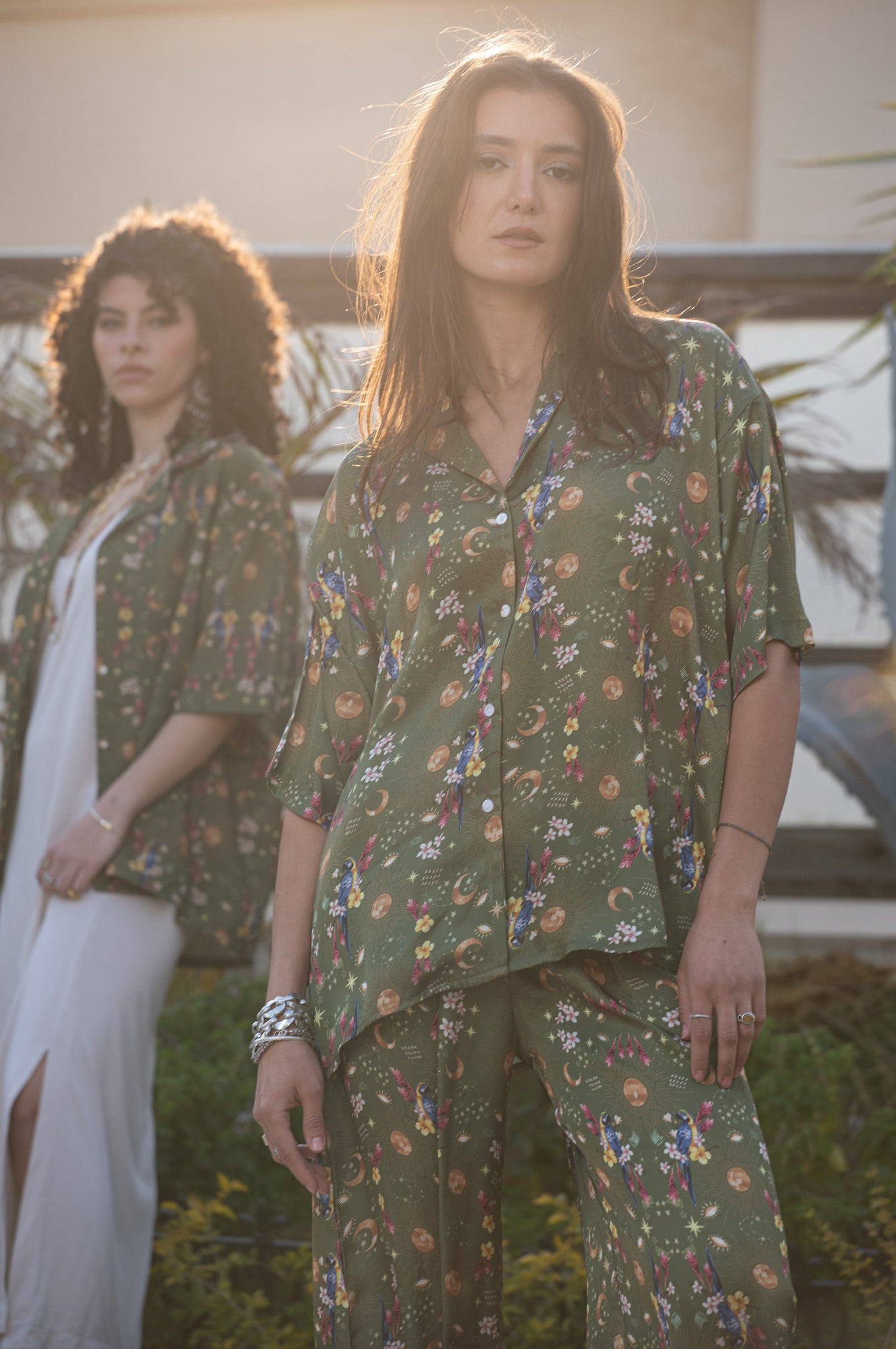 Celestial satin shirt