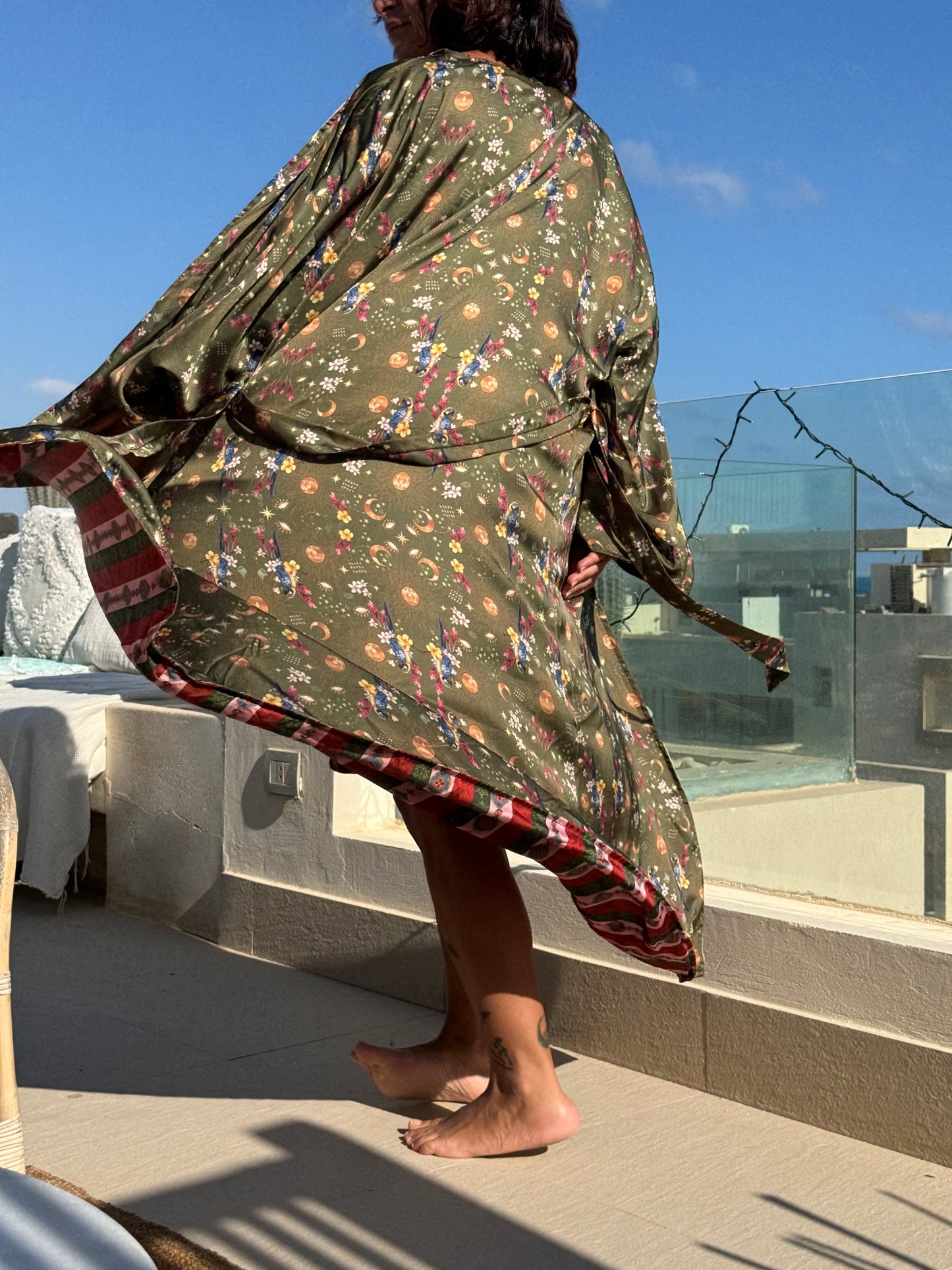 Celestial reversible kimono