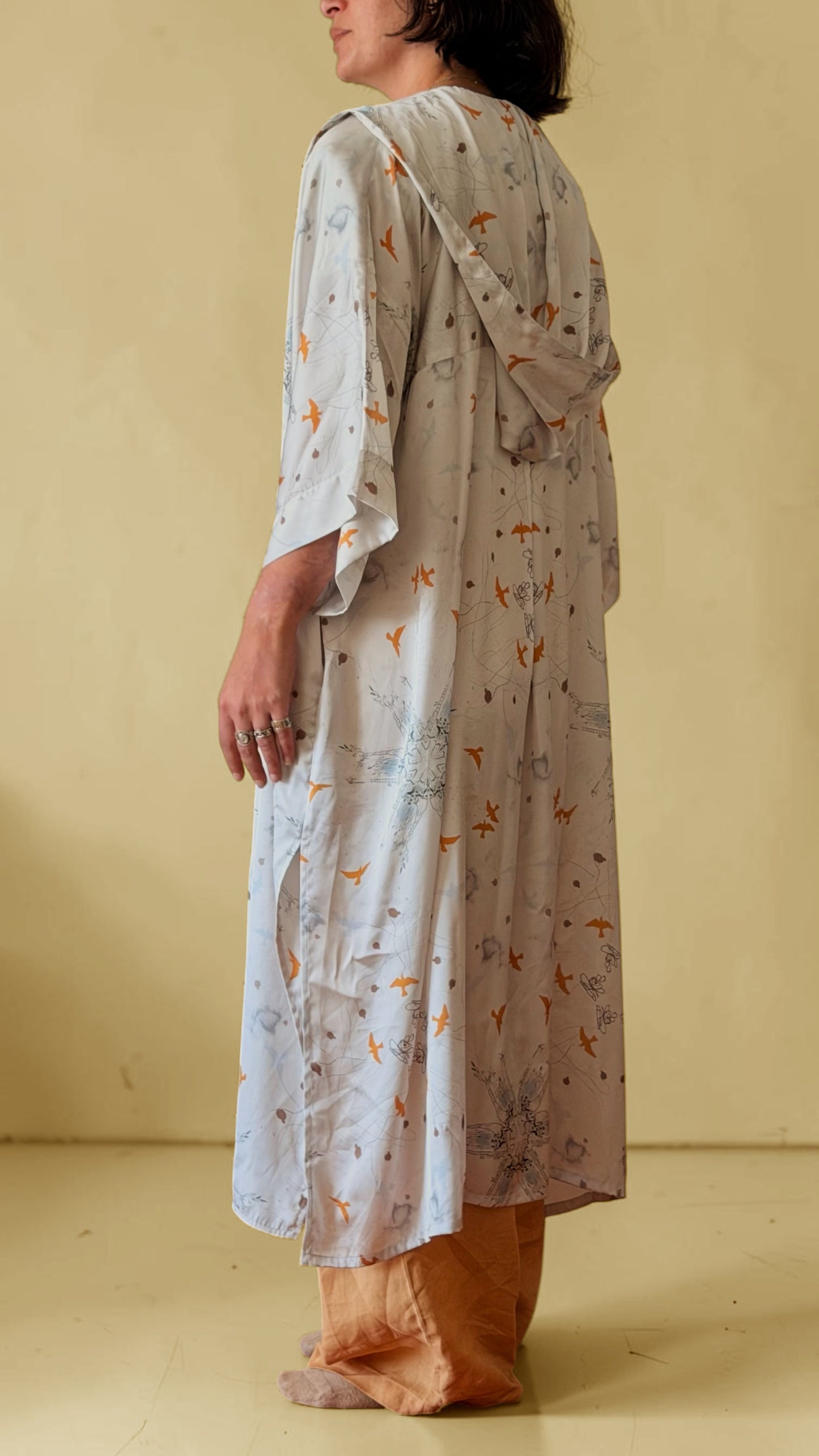 Hoodie Shirt Dress Kimono