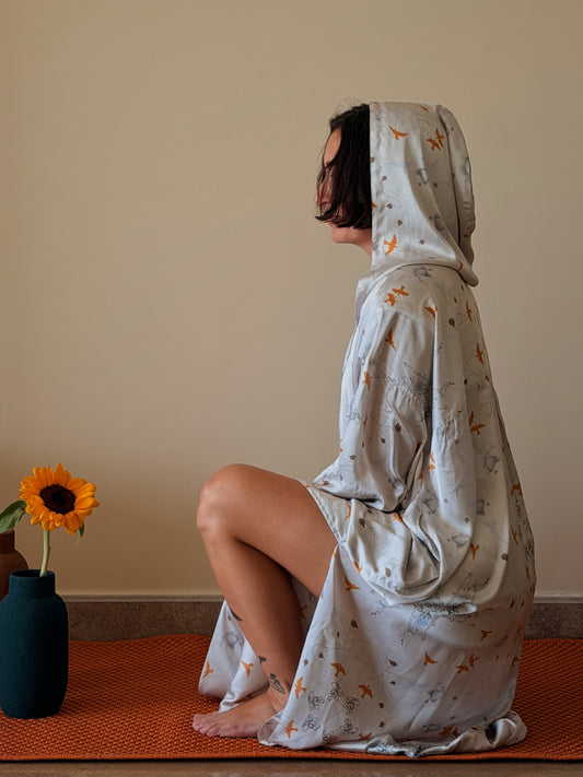 Hoodie Shirt Dress kimono