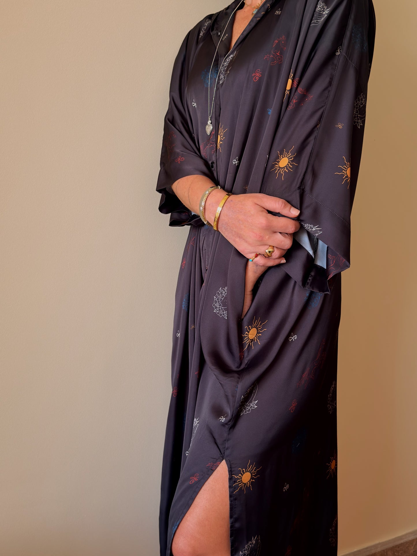 Hoodie Shirt Dress Kimono