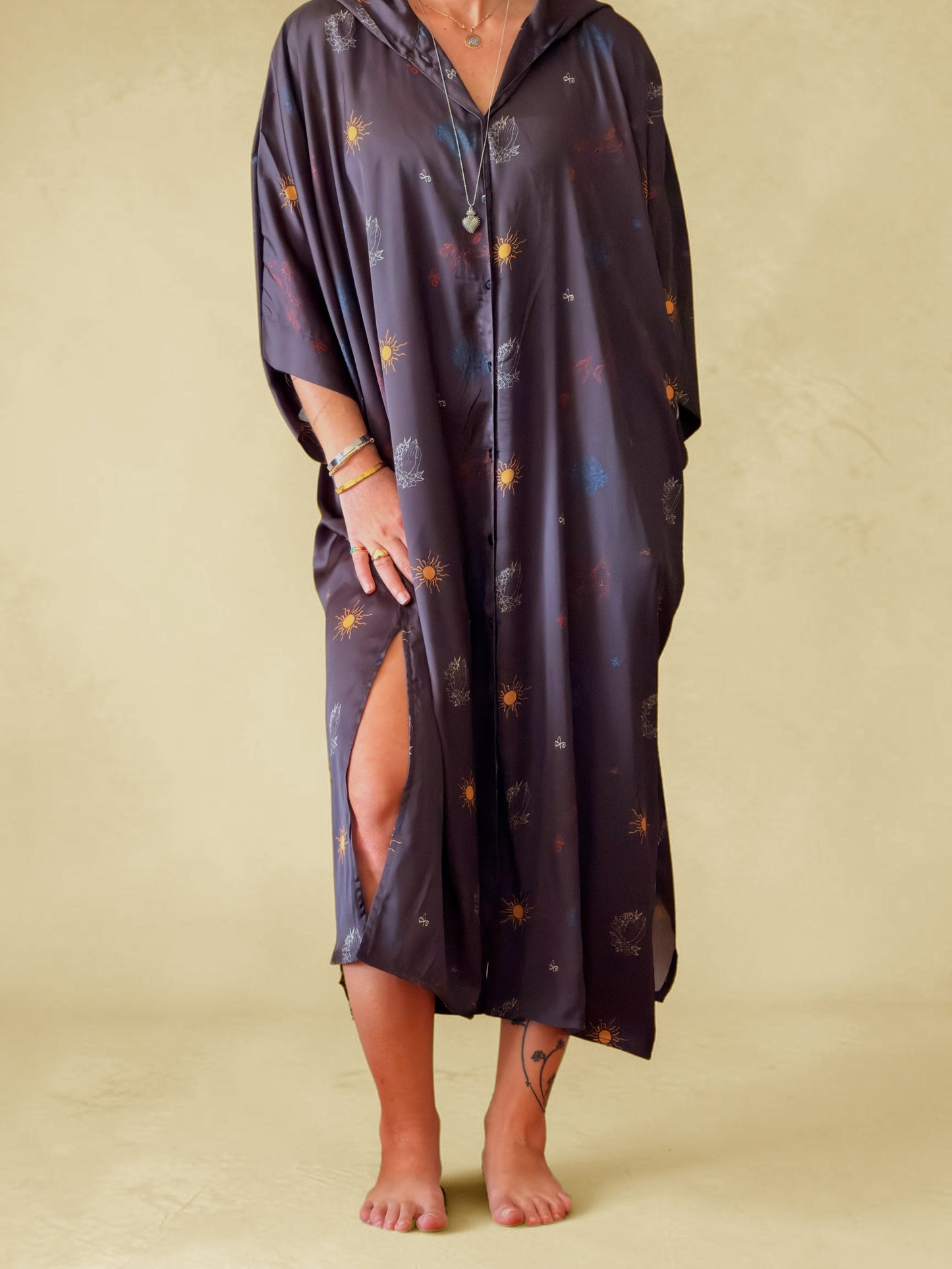 Hoodie Shirt Dress Kimono