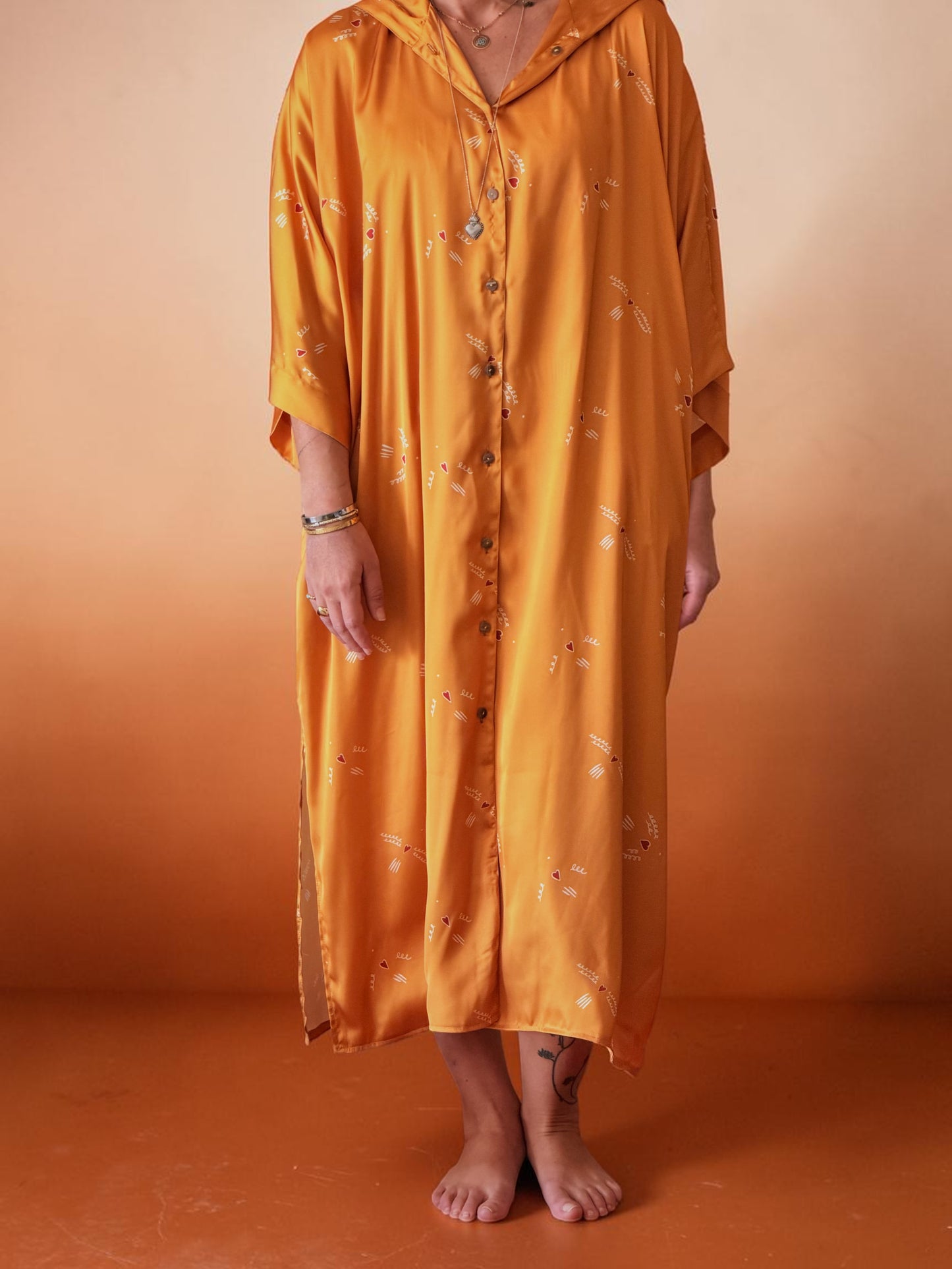Hoodie Shirt Dress Kimono