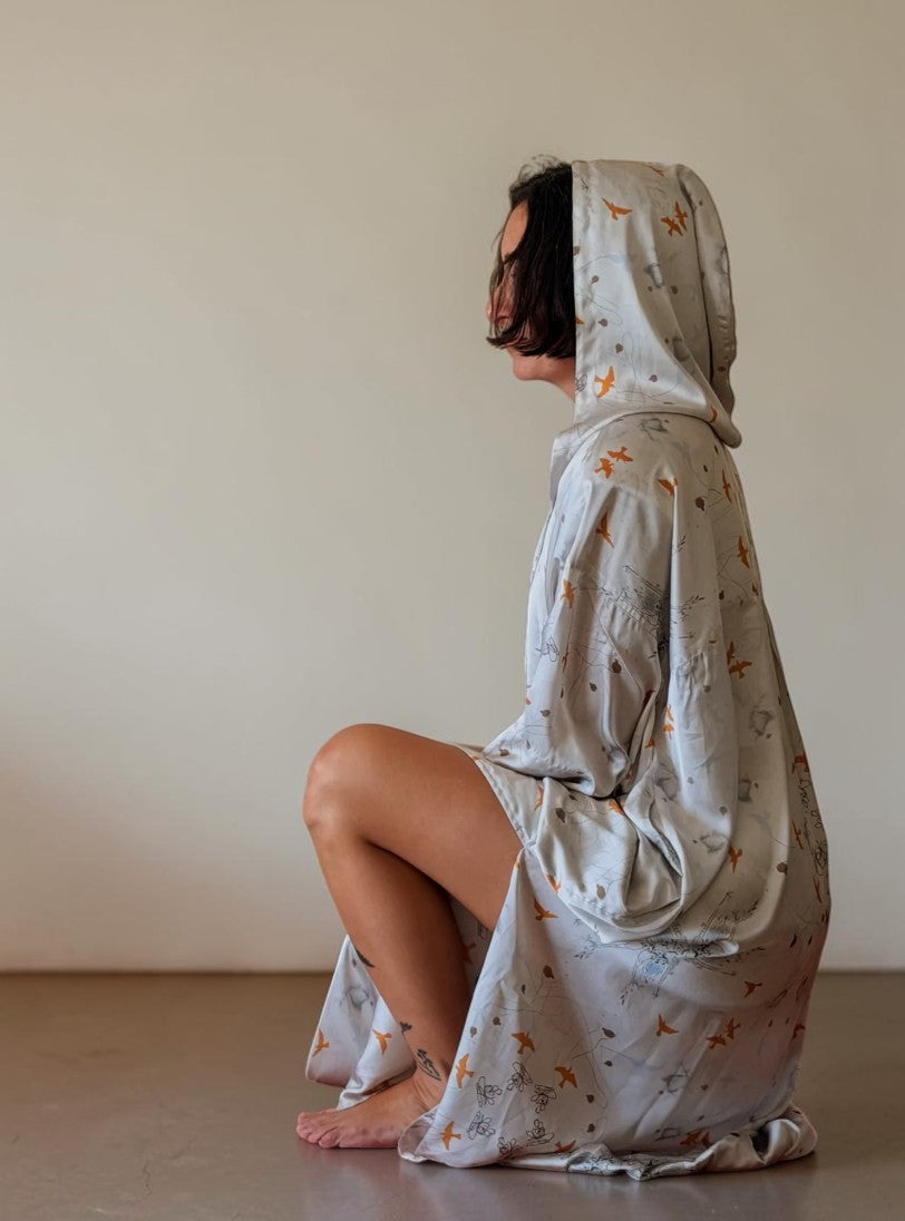 Hoodie Shirt Dress Kimono