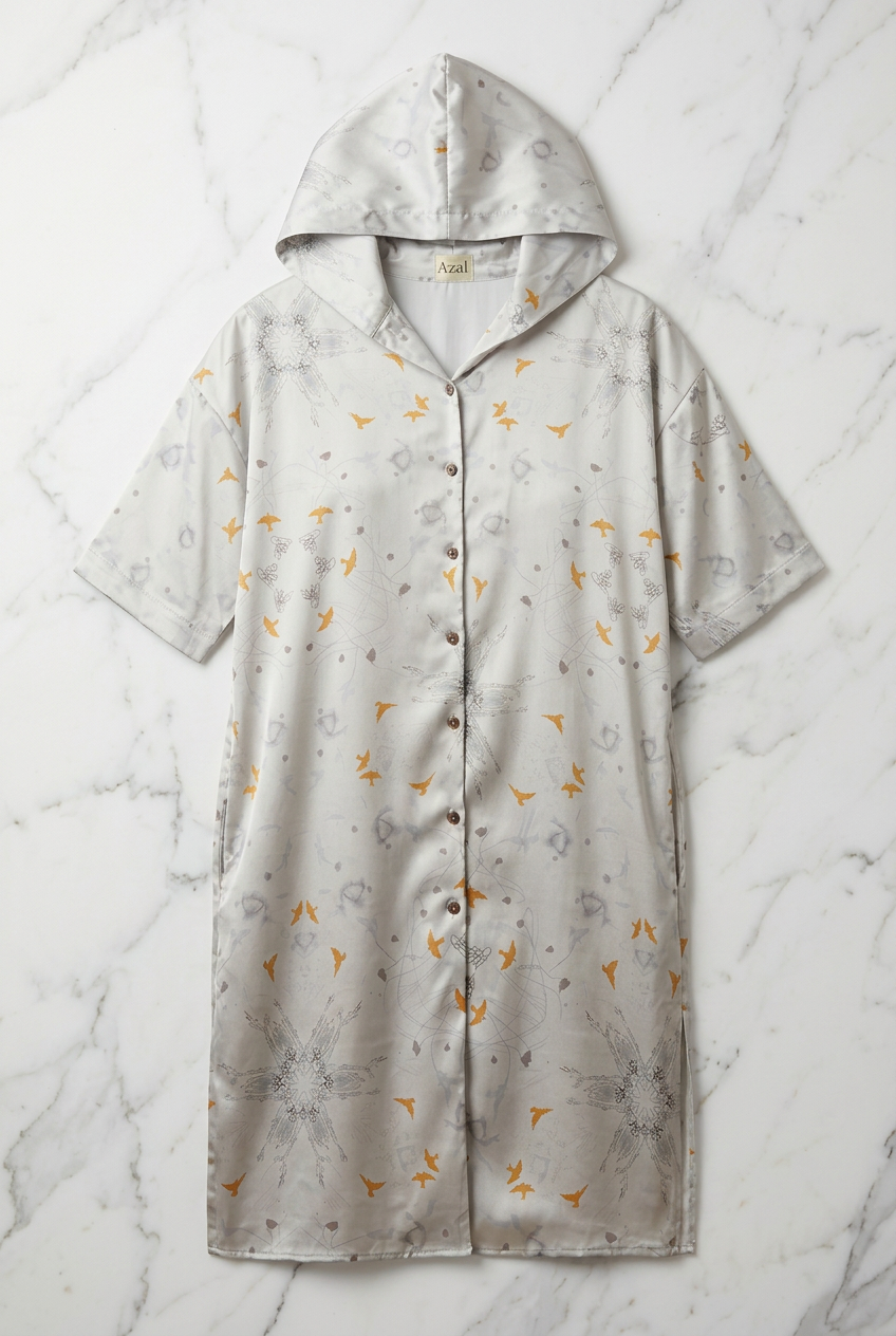 Hoodie Shirt Dress Kimono